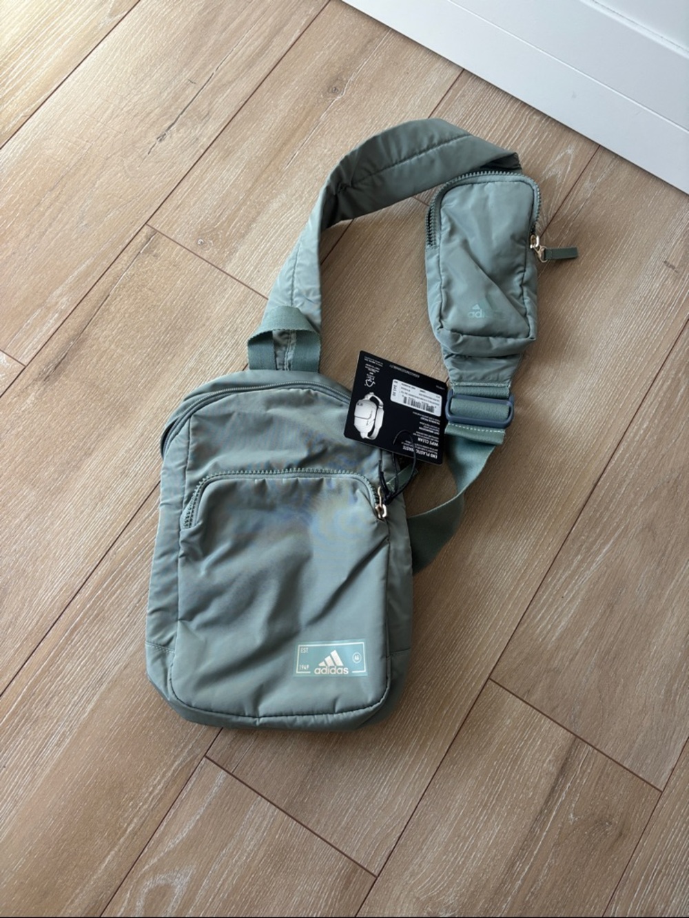 Adidas Sling Crossbody Bag Sage Green NWT!